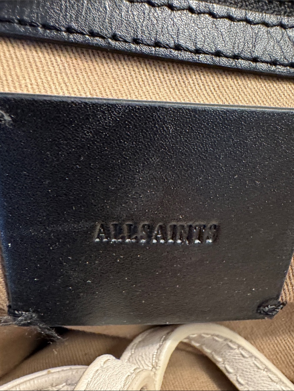 AllSaints Beige Studded Tote - Picture 2 of 6